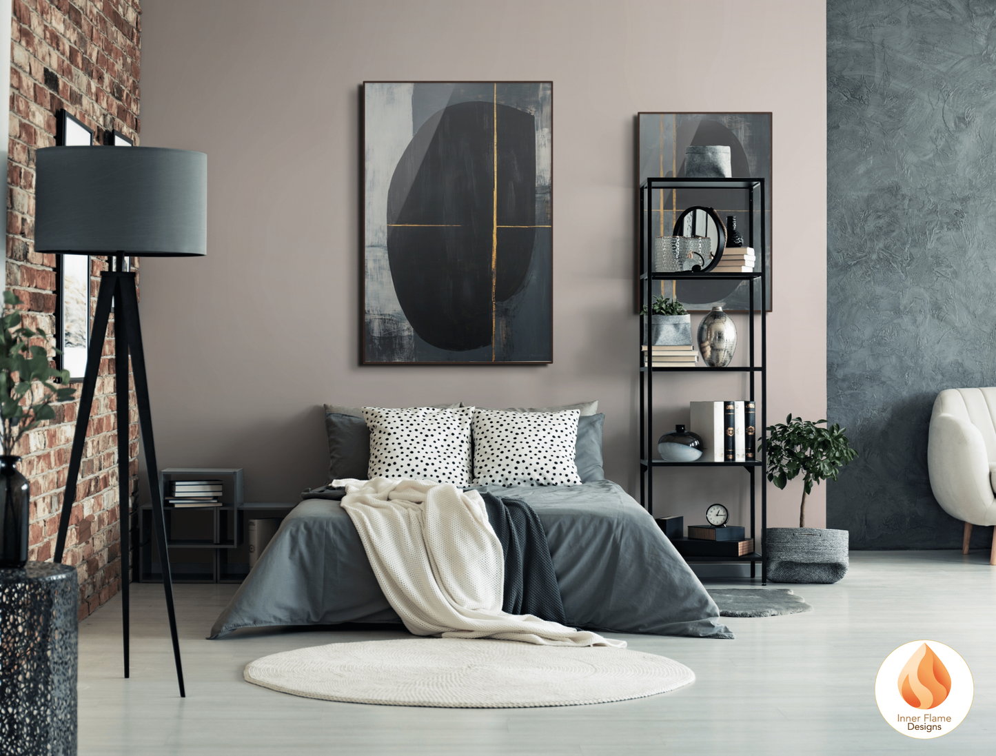 Enigmatic Minimalist Art for Modern Home Design | Triptych Artwork
