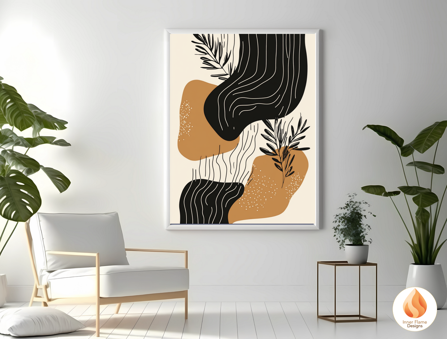 Organic Botanical Art for Modern Home Design | Triptych Artwork