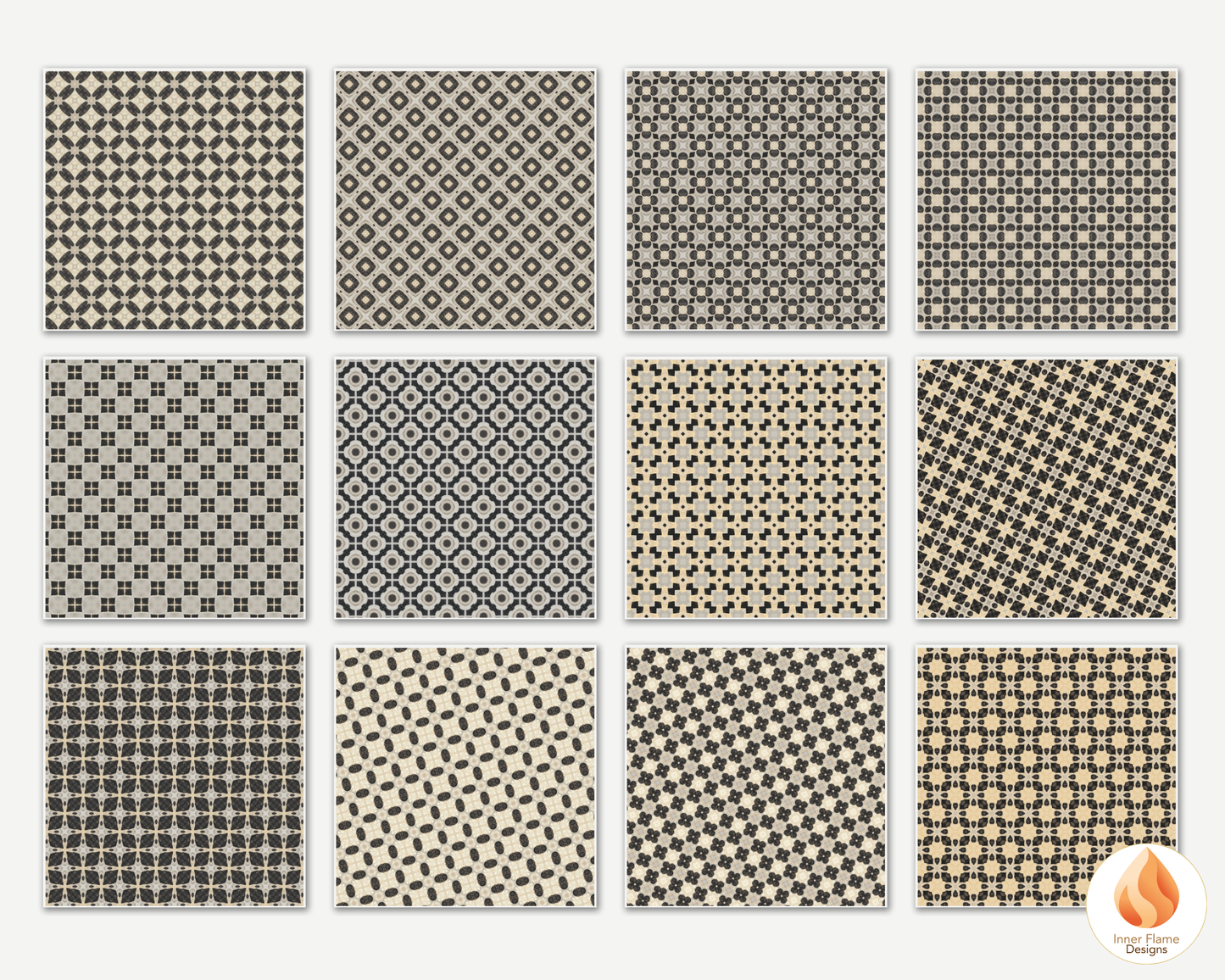 Vintage Geometric Surface Patterns | Seamless Patterns for Wallpaper, Textiles, Packaging and Digital Designs