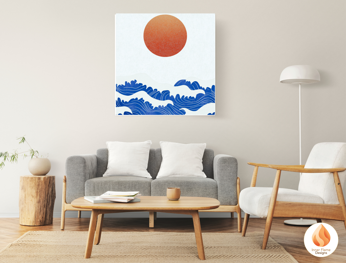 Vibrant Japandi Art for Modern Home Design | Diptych Artwork (Series 2)