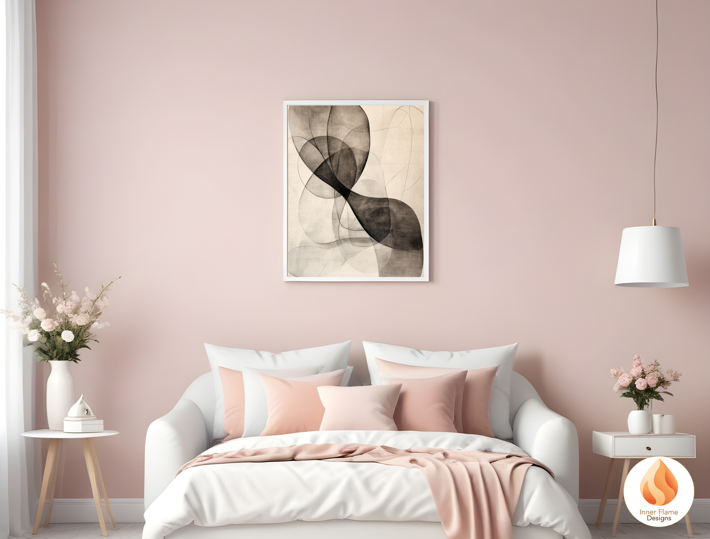 Serene Line Art for Modern Home Design | Triptych Artwork