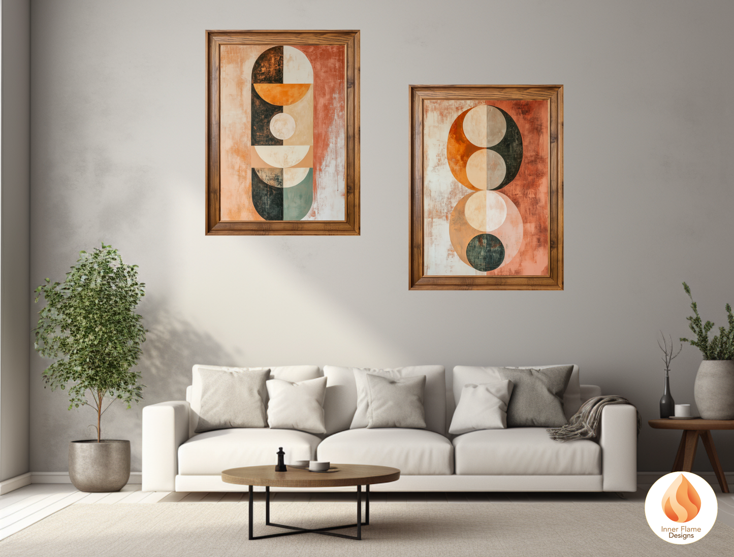 Cosmic Boho Wall Art Décor for Modern Home Design | Triptych Artwork (Series 2)