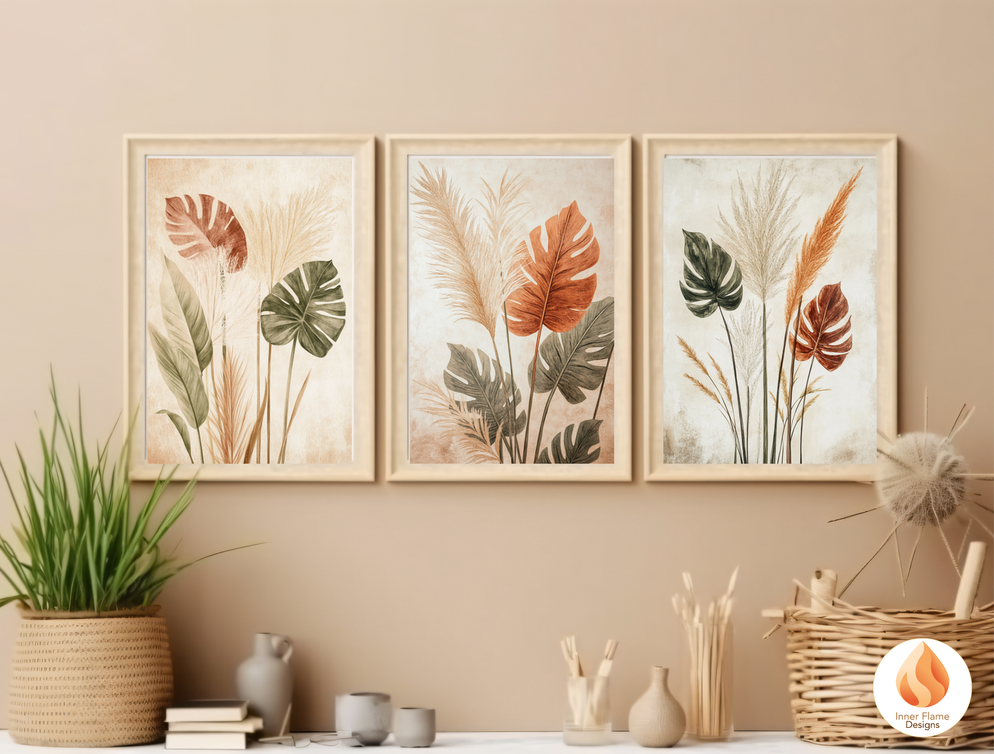 Timeless Botanical Art for Modern Home Design | Triptych Artwork