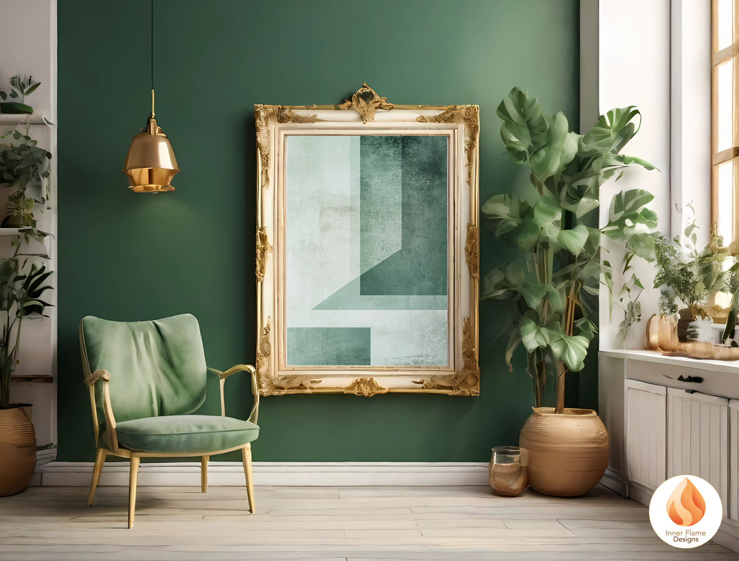 Simple Geometric Artwork for Modern Home Design | Triptych Artwork