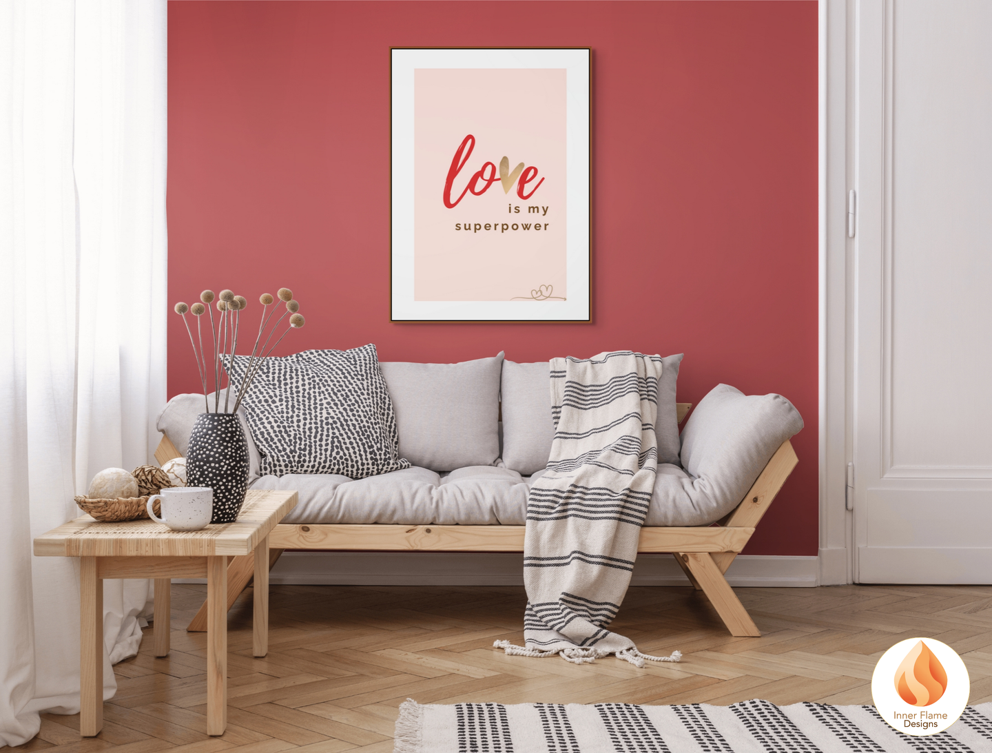 Motivational Poster with Love Inspirational Quote 5 - "Love Is My Superpower"