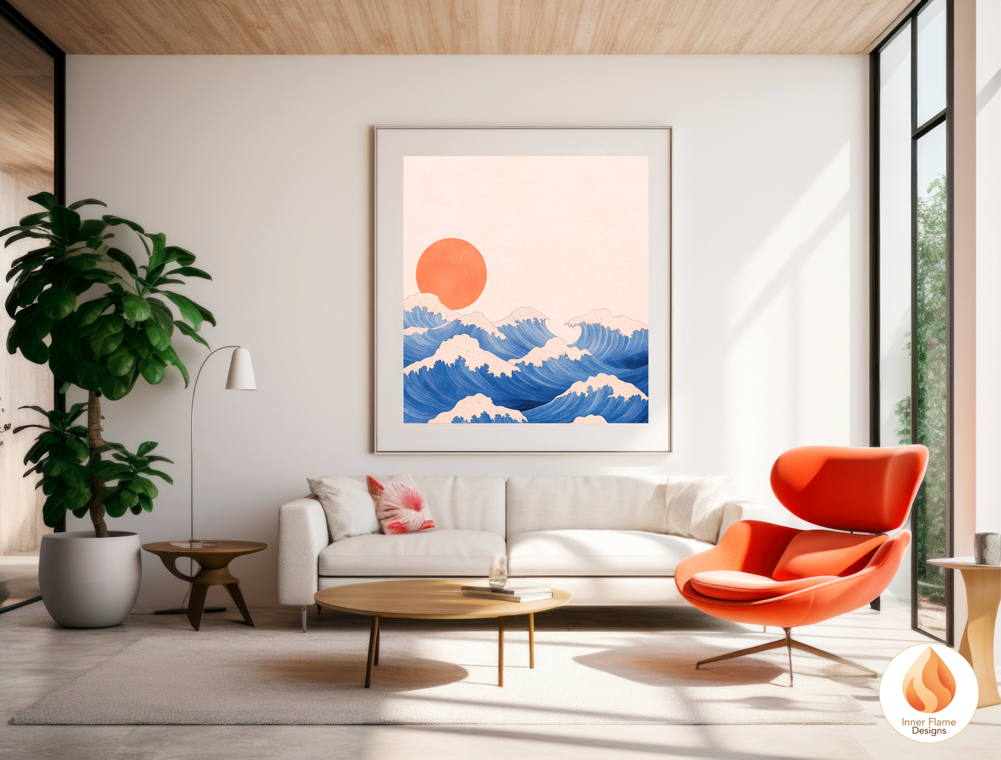 Vibrant Japandi Art for Modern Home Design | Diptych Artwork (Series 1)