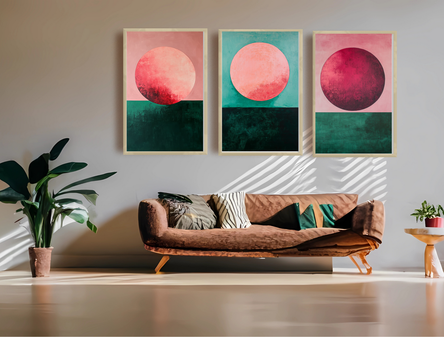 Dynamic Geometric Artwork for Modern Home Design | Triptych Artwork