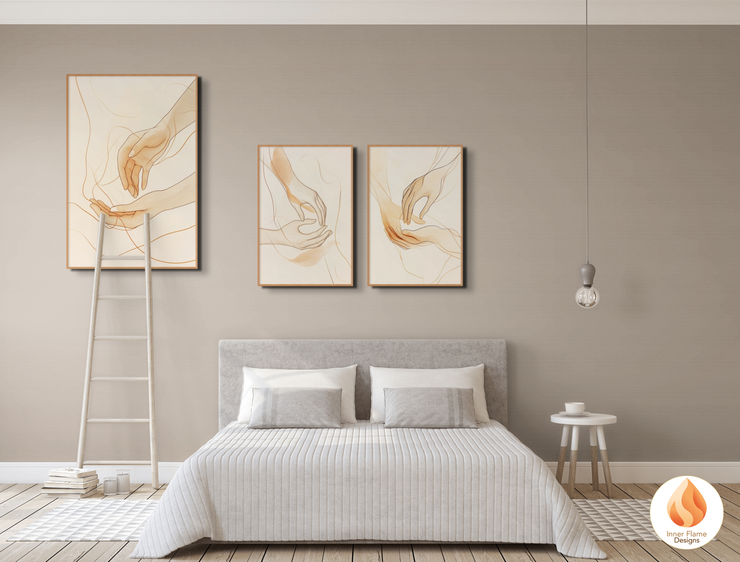 Sensual Line Art for Modern Home Design | Triptych Artwork