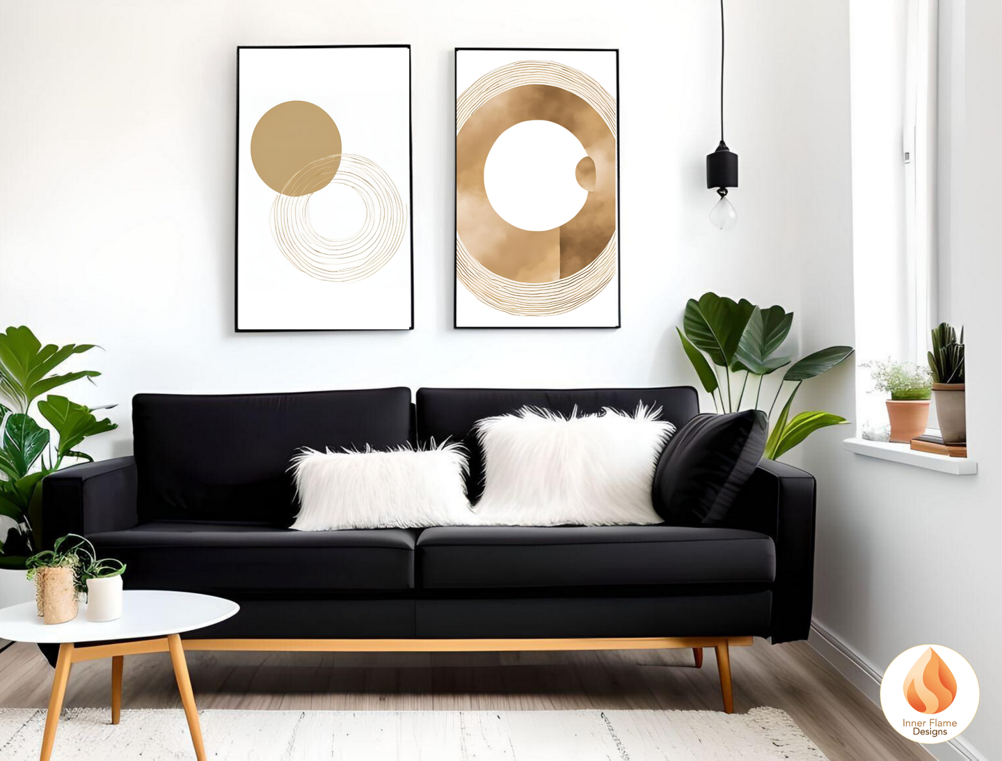 Stylish Geometric Artwork for Modern Home Design | Triptych Artwork