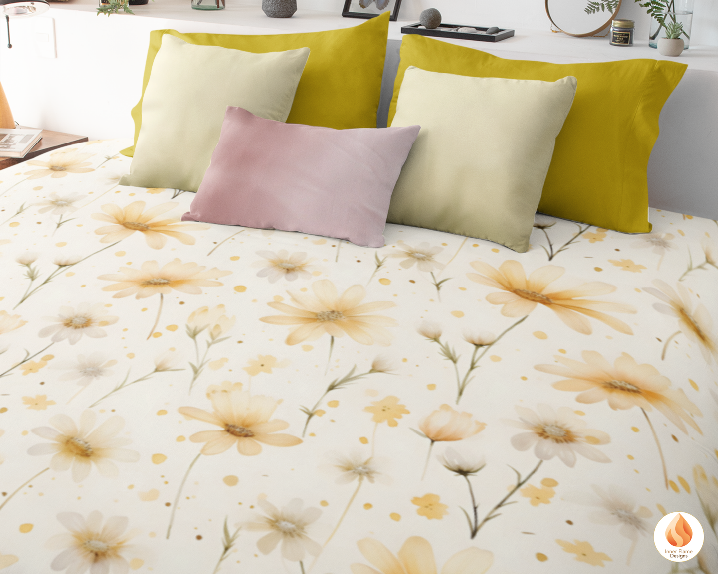 Watercolour Daisy Floral Surface Patterns | Seamless Patterns for Wallpaper, Textiles, Packaging and Digital Designs