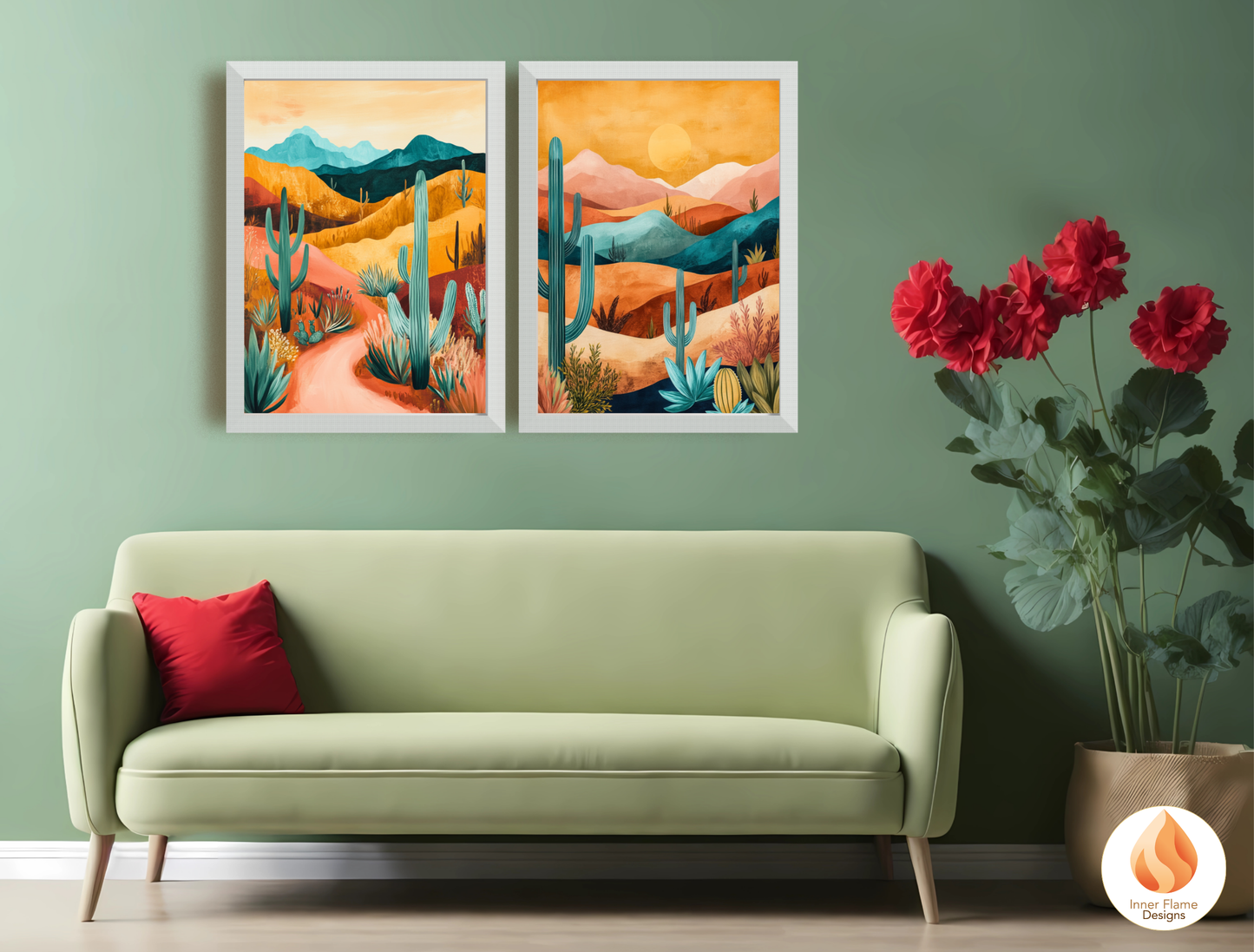 Exotic Boho Wall Art Décor for Modern Home Design | Triptych Artwork