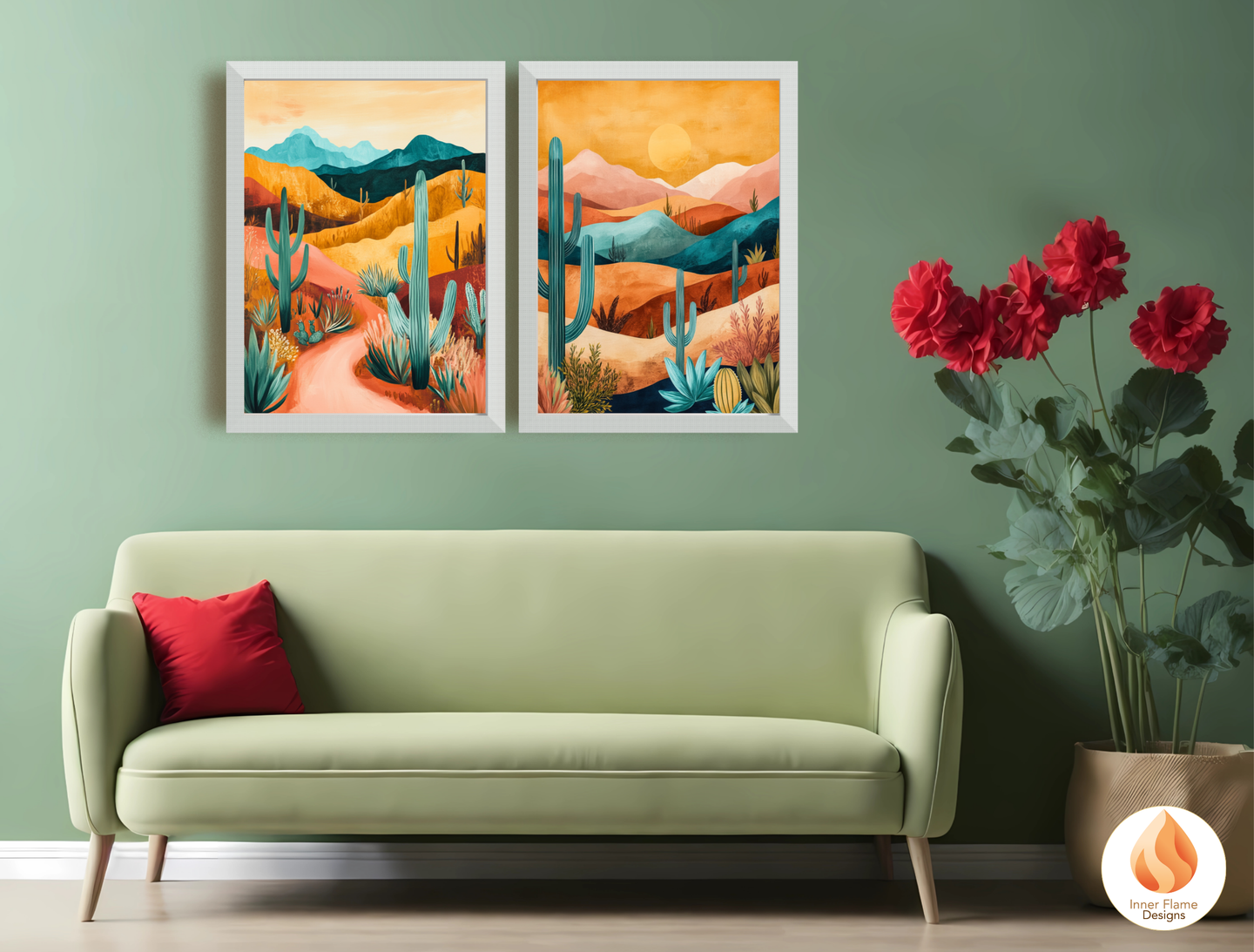 Exotic Boho Wall Art Décor for Modern Home Design | Triptych Artwork