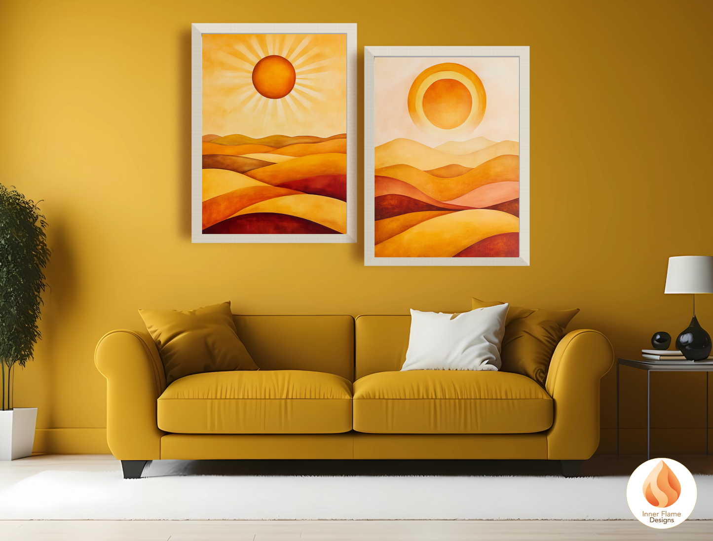 Vibrant Boho Wall Art Décor for Modern Home Design | Triptych Artwork