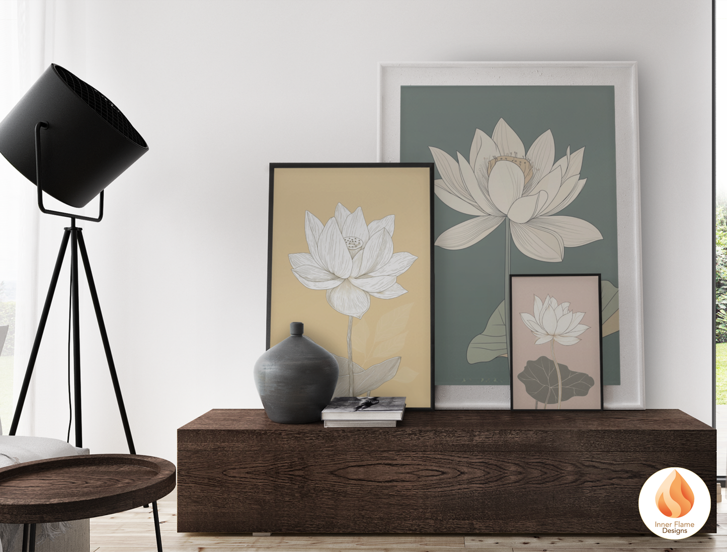 Subtle Japandi Art for Modern Home Design | Triptych Artwork (Series 2)