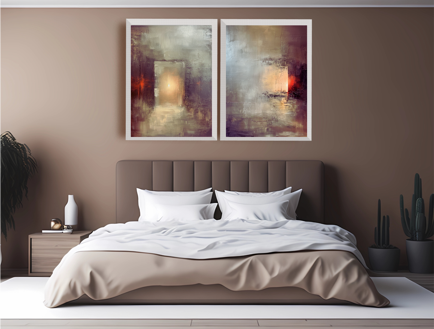 Contemplative Minimalist Art for Modern Home Design | Diptych Artwork