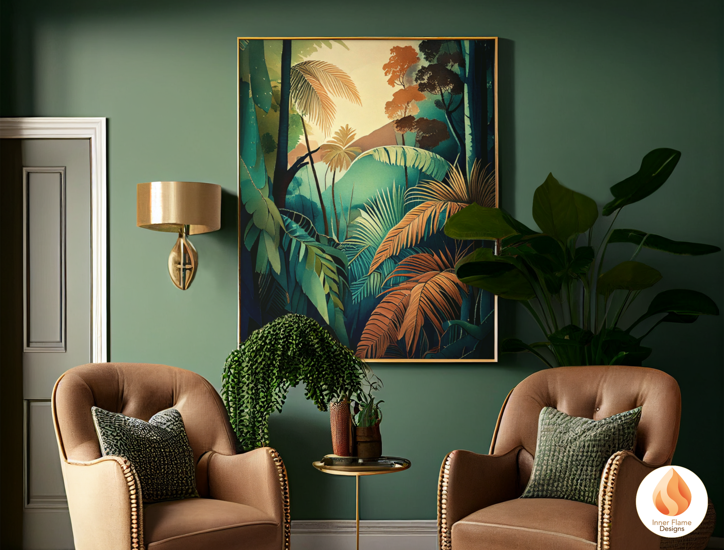 Verdant Botanical Art for Modern Home Design | Triptych Artwork
