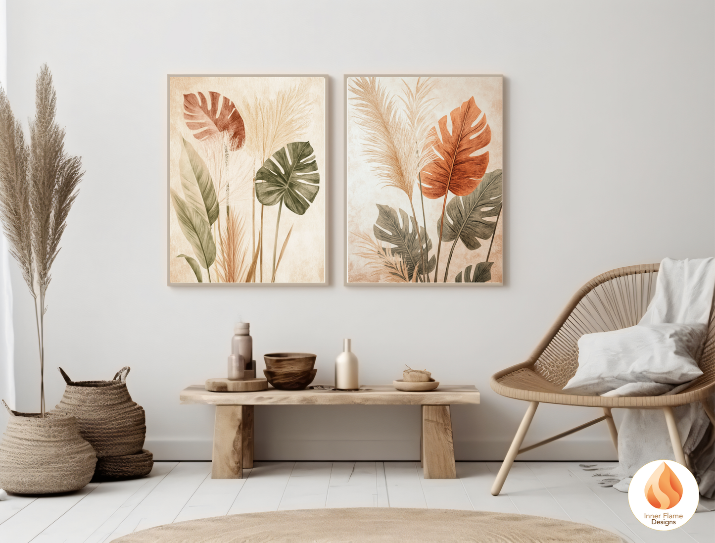 Timeless Botanical Art for Modern Home Design | Triptych Artwork
