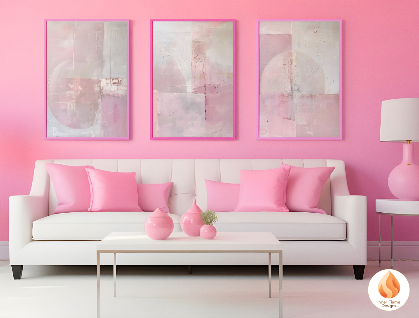Dreamy Minimalist Art for Modern Home Design | Triptych Artwork