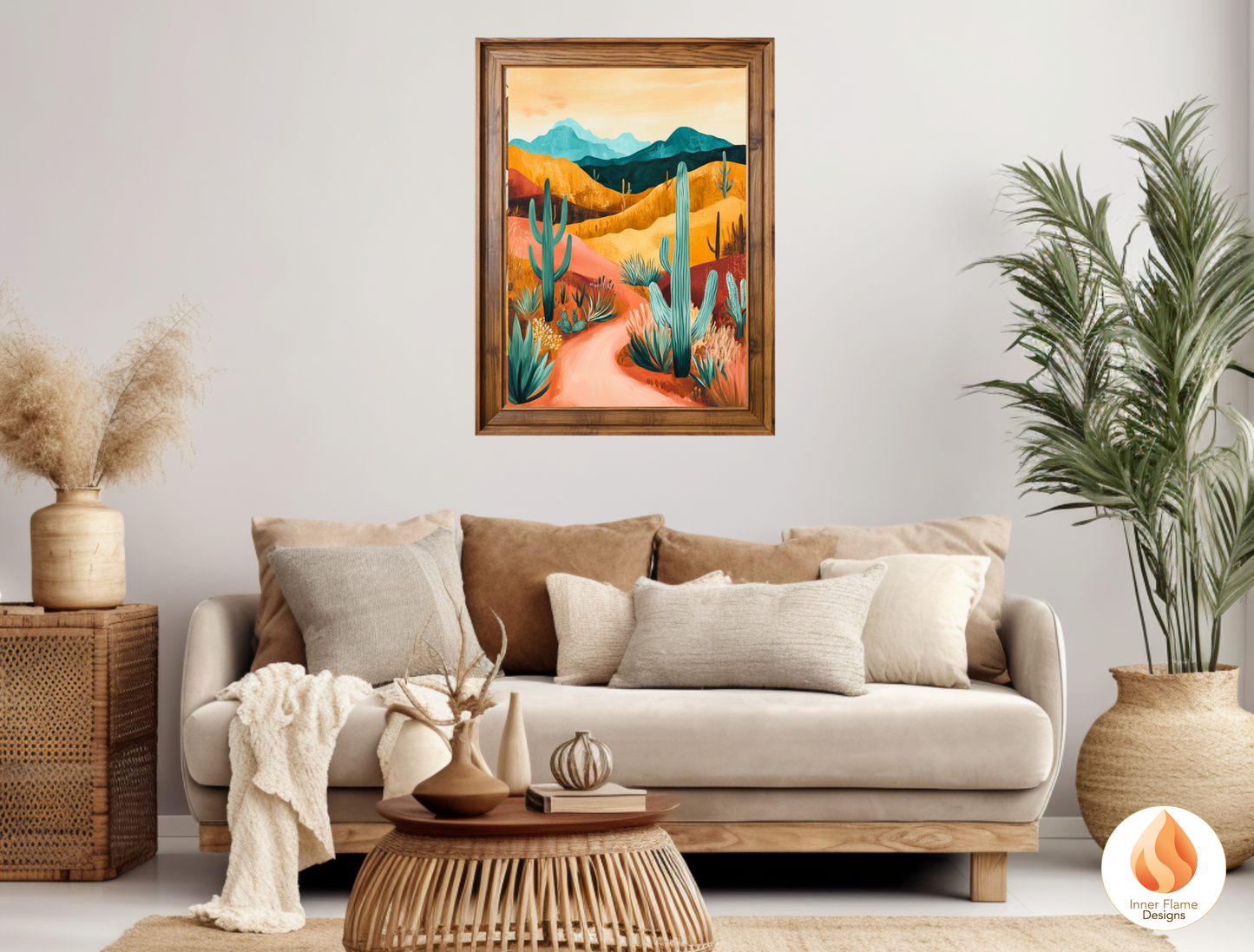 Exotic Boho Wall Art Décor for Modern Home Design | Triptych Artwork