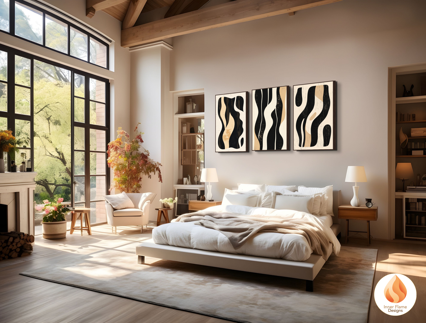 Elemental Minimalist Art for Modern Home Design | Triptych Artwork