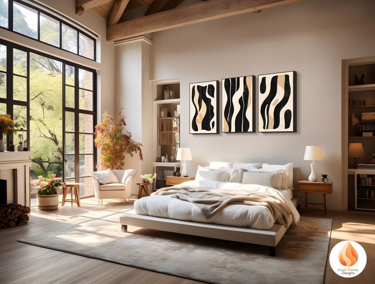 Elemental Minimalist Art for Modern Home Design | Triptych Artwork