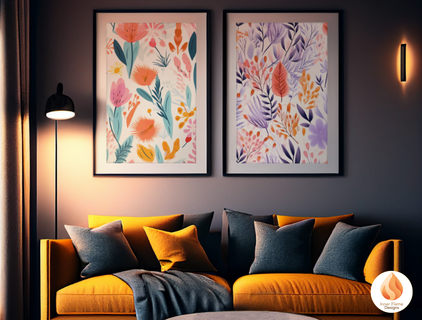 Cheerful Boho Wall Art Décor for Modern Home Design | Four Piece Wall Art