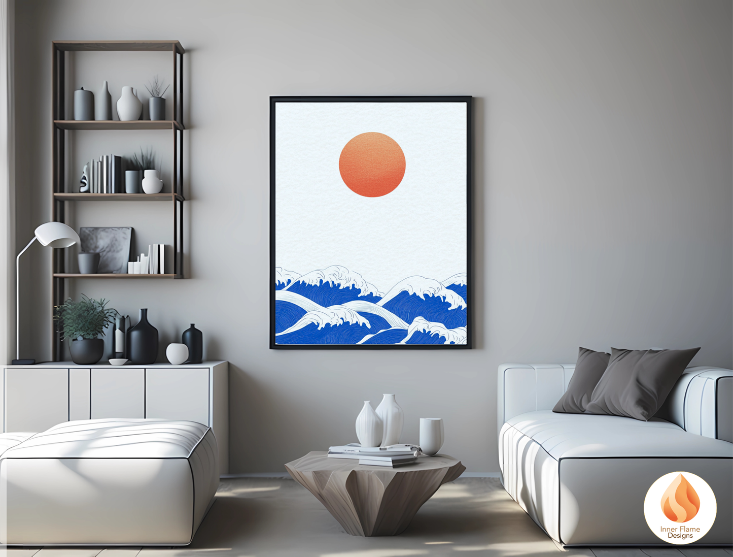 Vibrant Japandi Art for Modern Home Design | Diptych Artwork (Series 2)