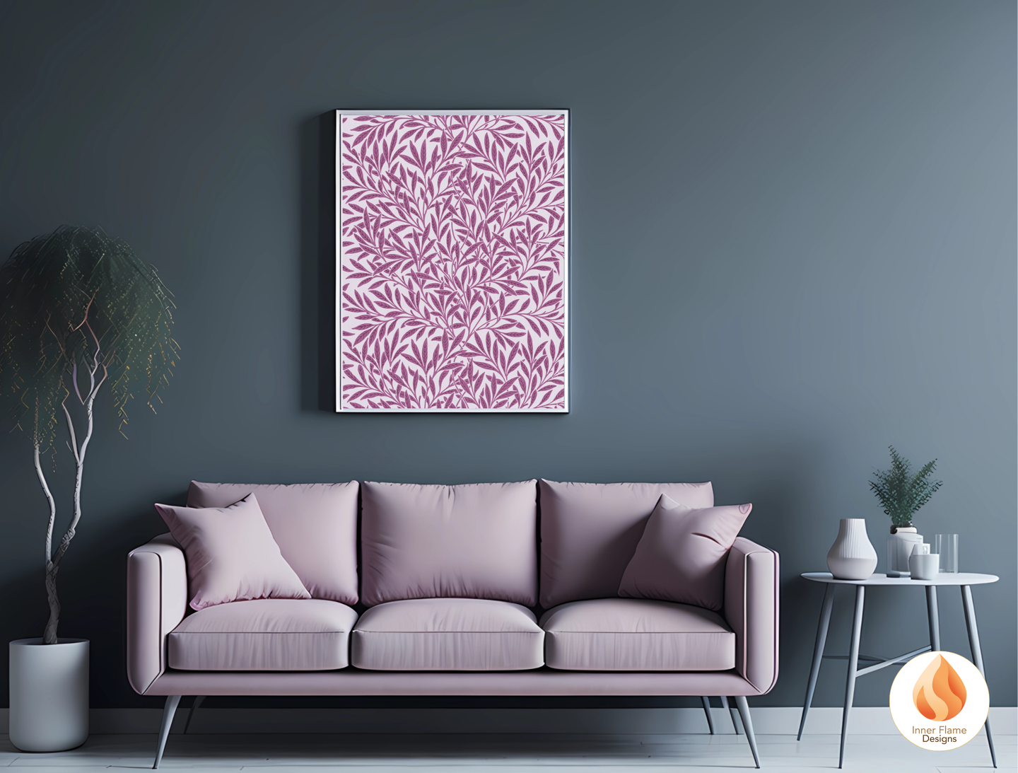 William Morris Inspired Designs - "Willow Bough" | Abstract Botanical Art for Modern Home Design |