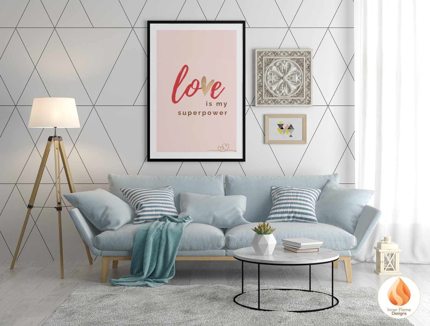 Motivational Poster with Love Inspirational Quote 5 - "Love Is My Superpower"