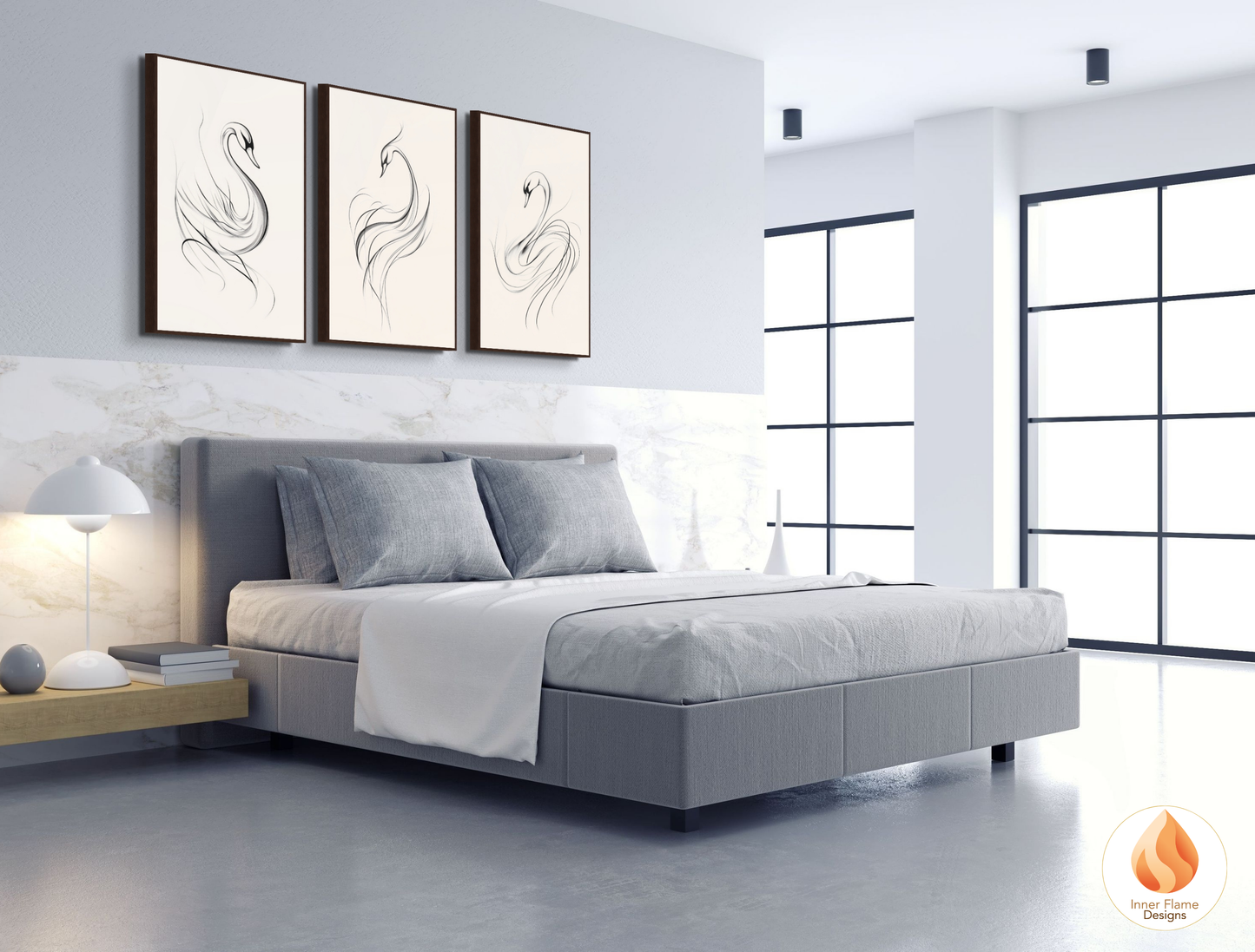 Delicate Line Art for Modern Home Design | Triptych Artwork