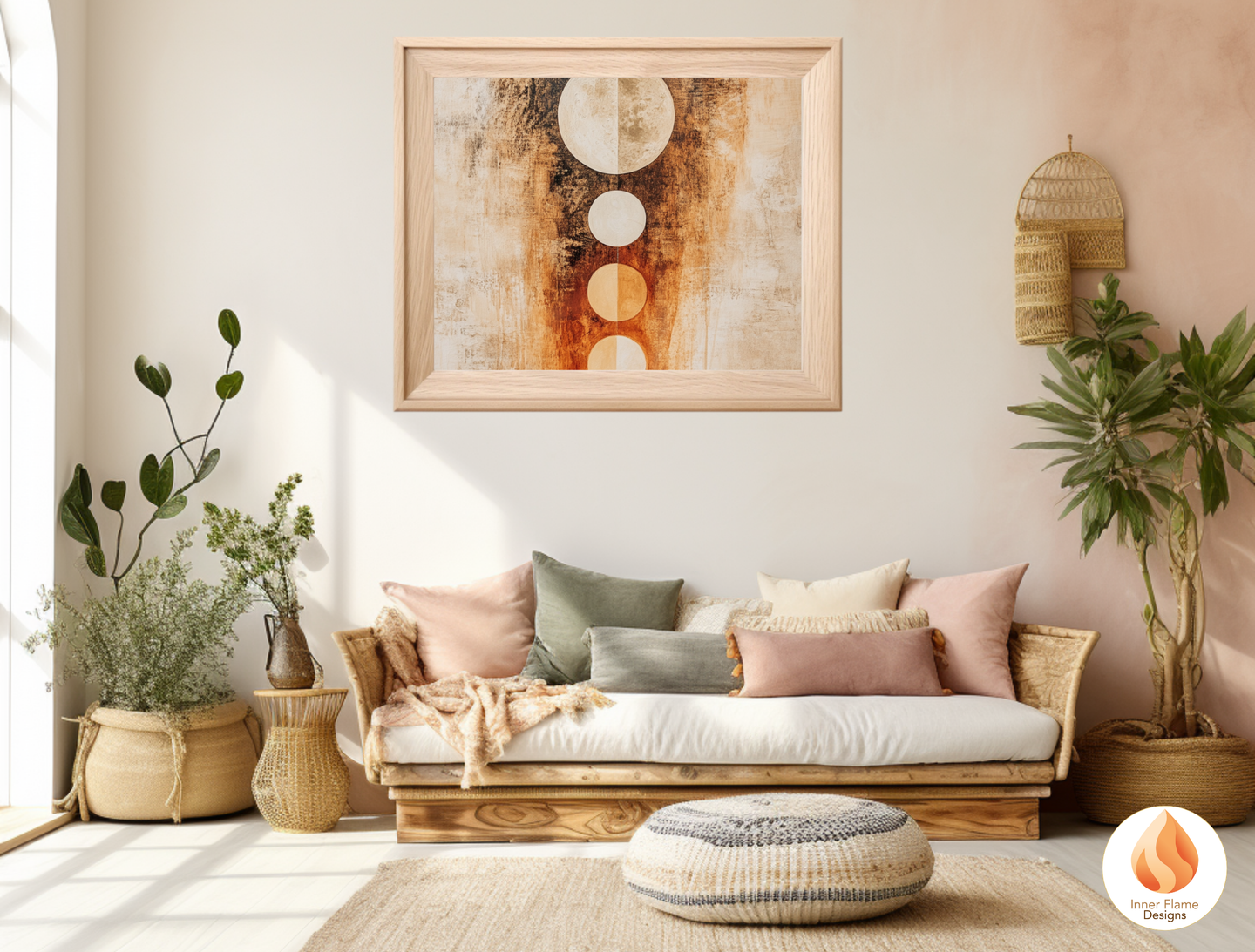 Cosmic Boho Wall Art Décor for Modern Home Design | Triptych Artwork (Series 1)