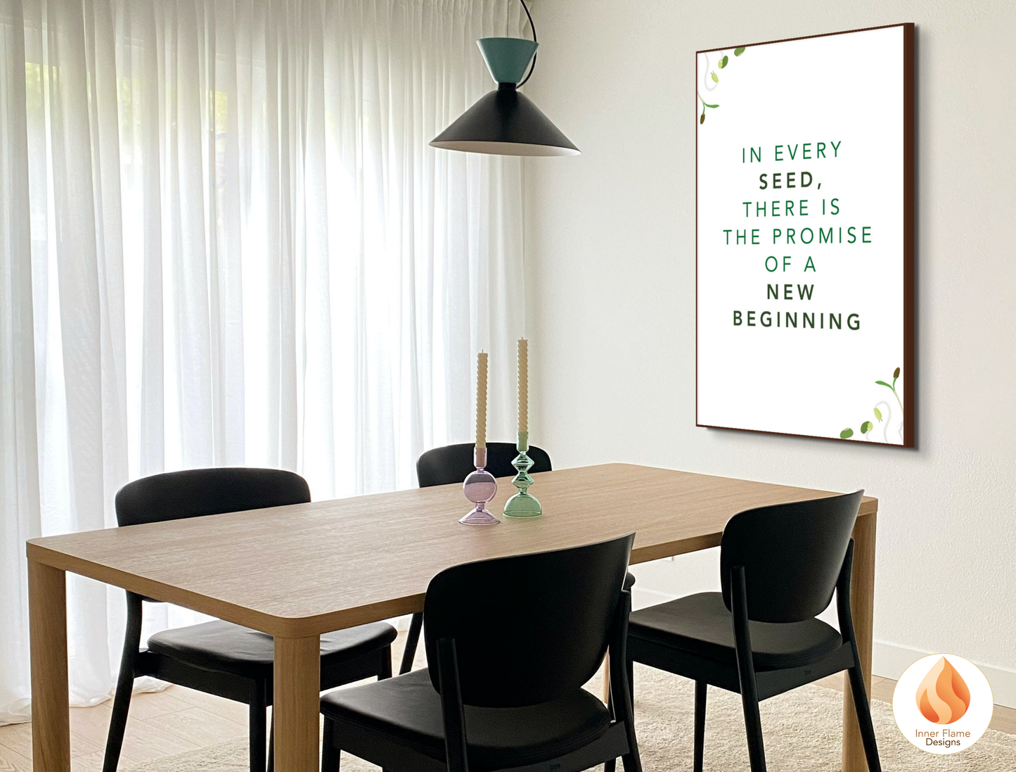 Motivational Poster with Nature-Inspired Quote 4 - "In Every Seed, There Is The Promise Of A New Beginning"