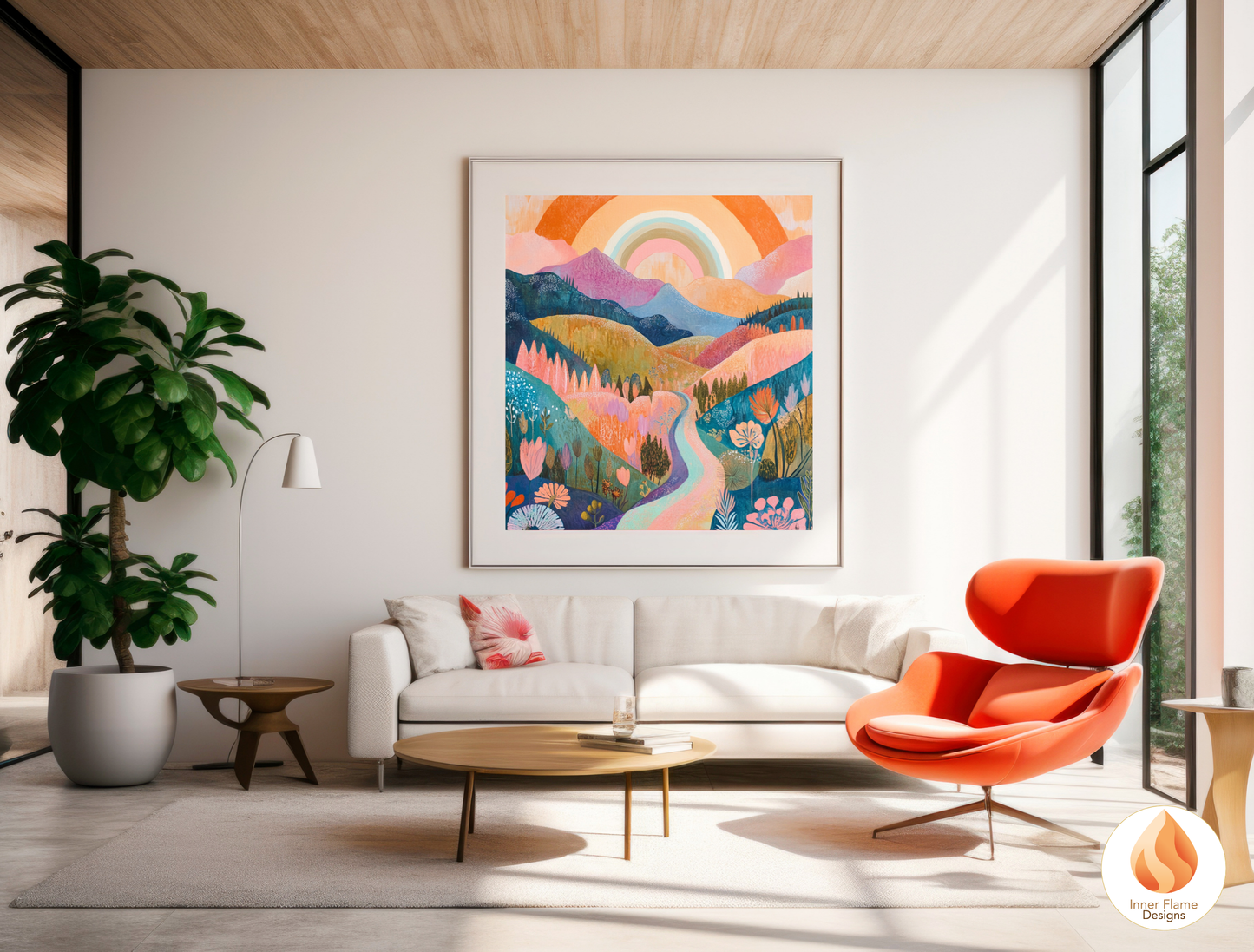 Dramatic Boho Wall Art Décor for Modern Home Design | Triptych Artwork (Series 2)