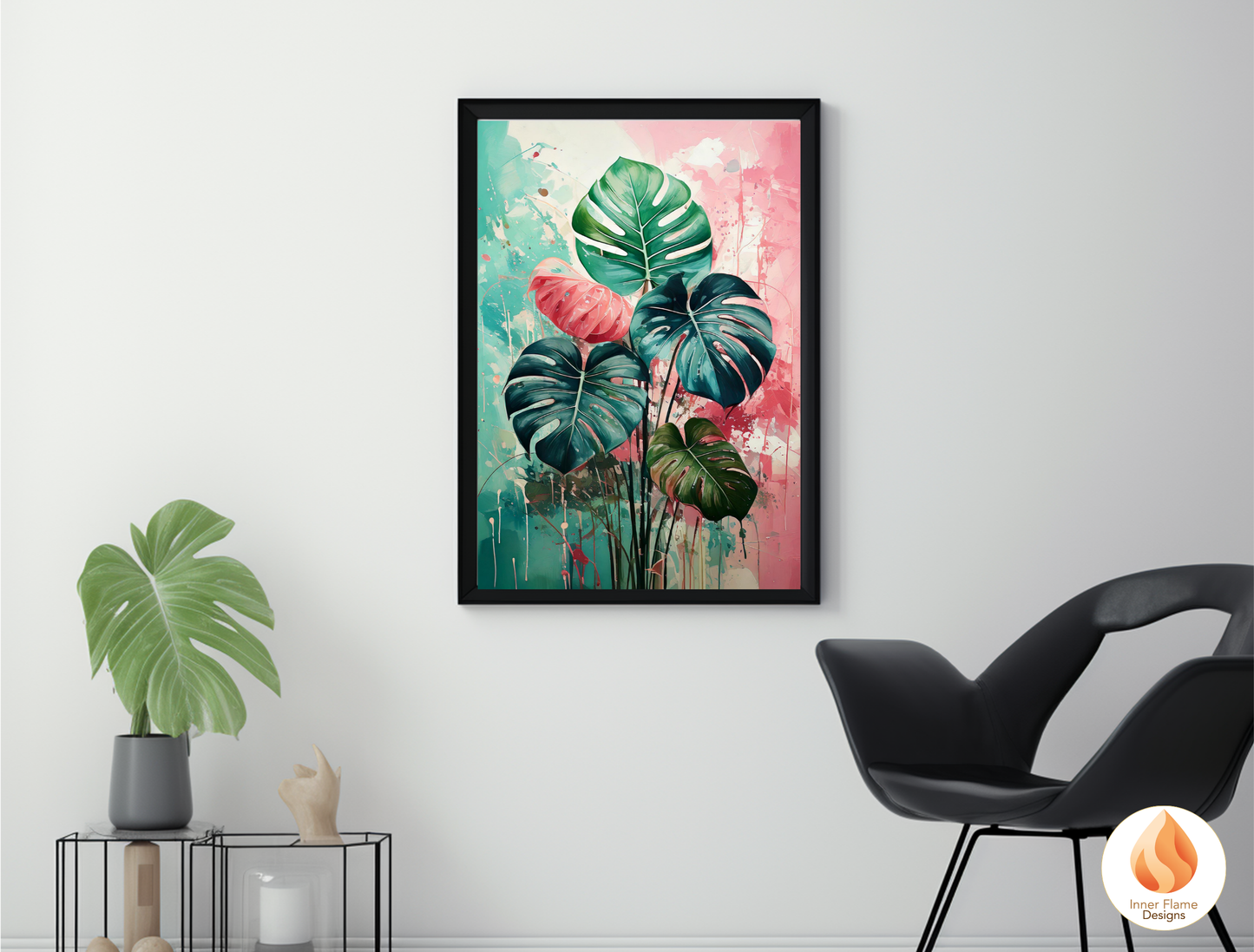 Dramatic Botanical Art for Modern Home Design | Triptych Artwork