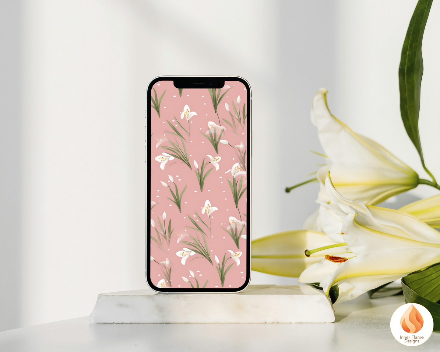 Japandi Lily Floral Surface Patterns | Seamless Patterns for Wallpaper, Textiles, Packaging and Digital Designs