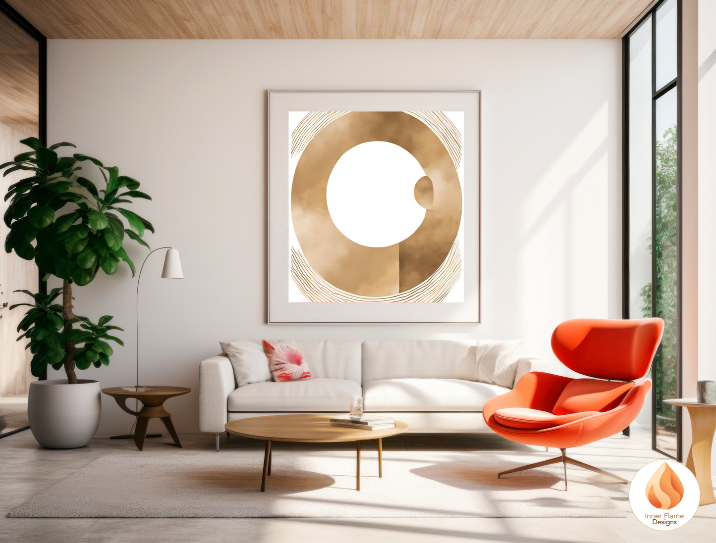 Stylish Geometric Artwork for Modern Home Design | Triptych Artwork