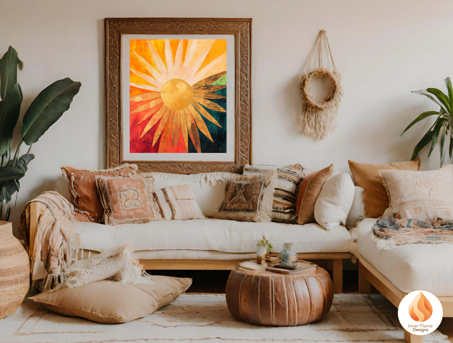 Vivid Cosmic Boho Wall Art Décor for Modern Home Design | Triptych Artwork (Series 1)