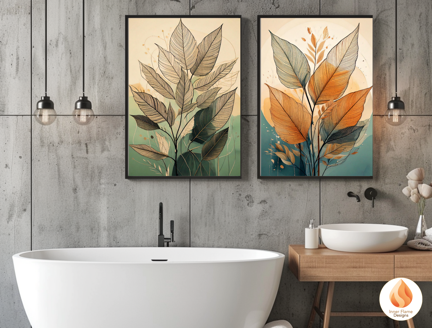 Striking Botanical Art for Modern Home Design | Diptych Art