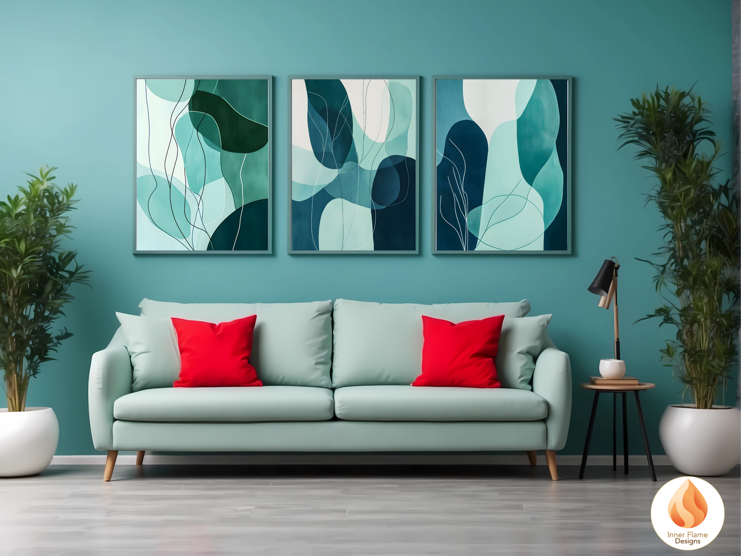 Whimsical Line Art for Modern Home Design | Triptych Artwork