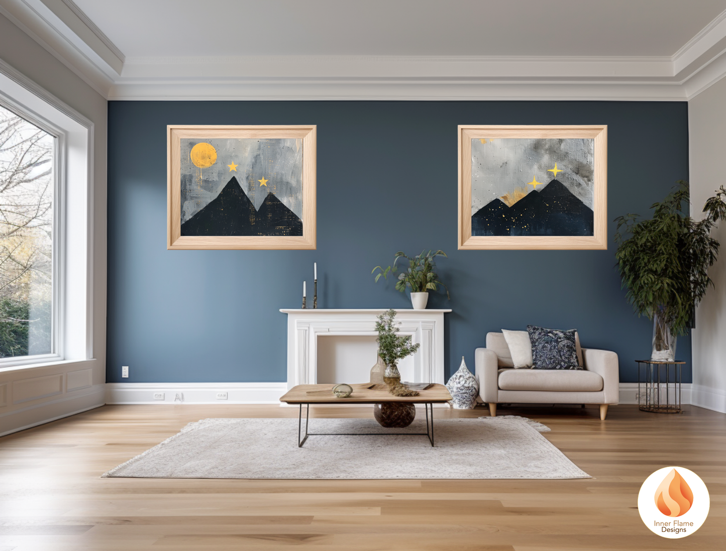 Ethereal Japandi Art for Modern Home Design | Triptych Artwork (Series 3)