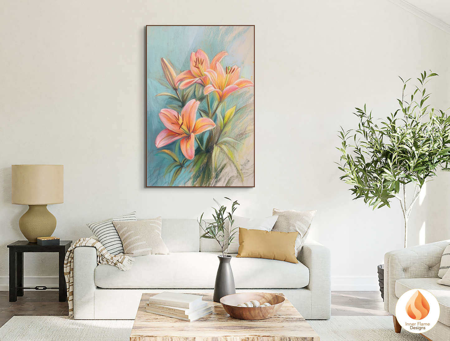 Delicate Flower Artwork for Modern Home Design | Four Piece Artwork