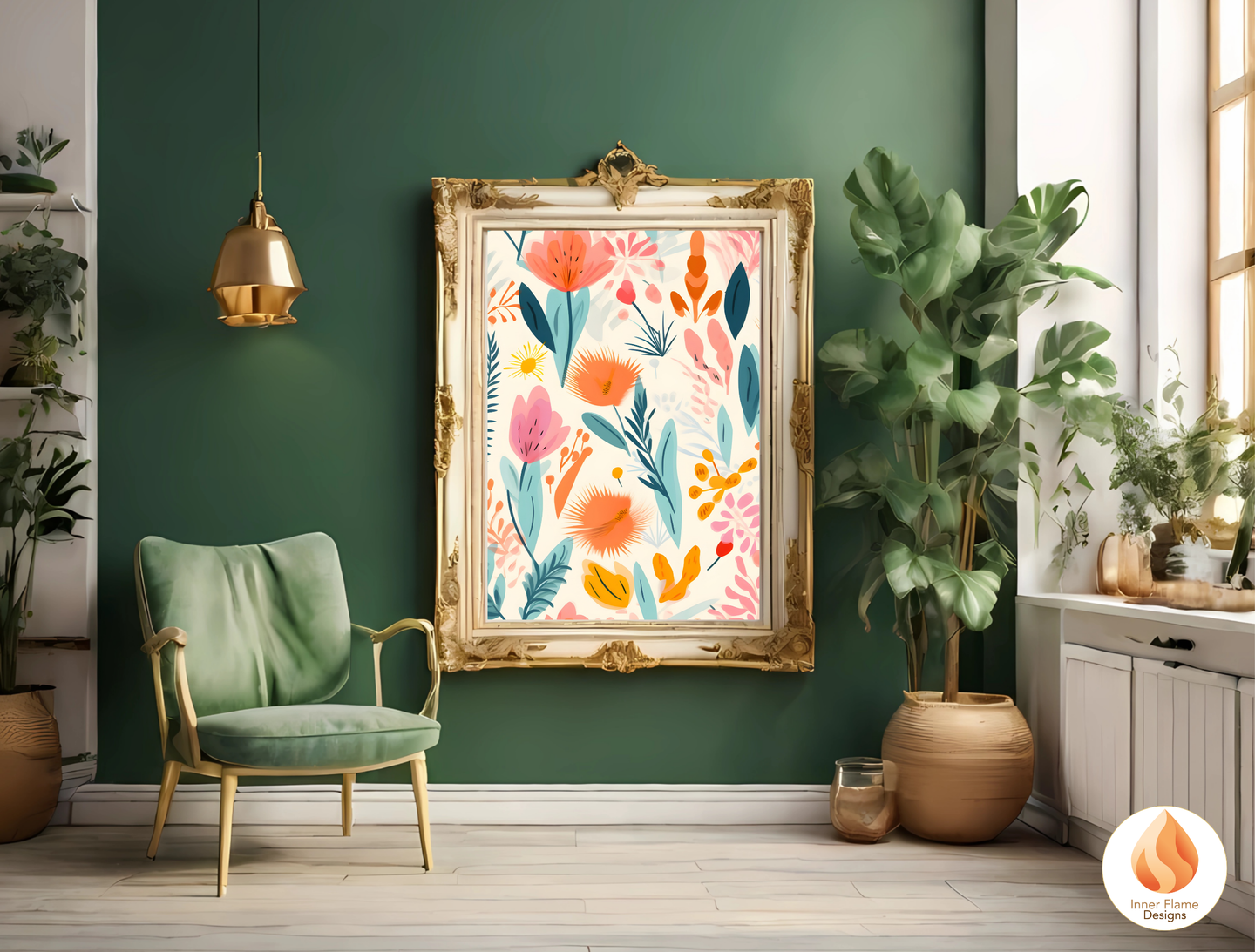 Cheerful Boho Wall Art Décor for Modern Home Design | Four Piece Wall Art