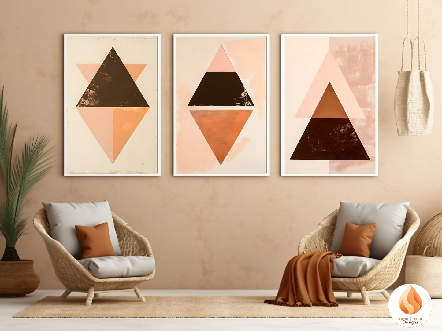 Classy Geometric Abstract Wall Art for Home Décor