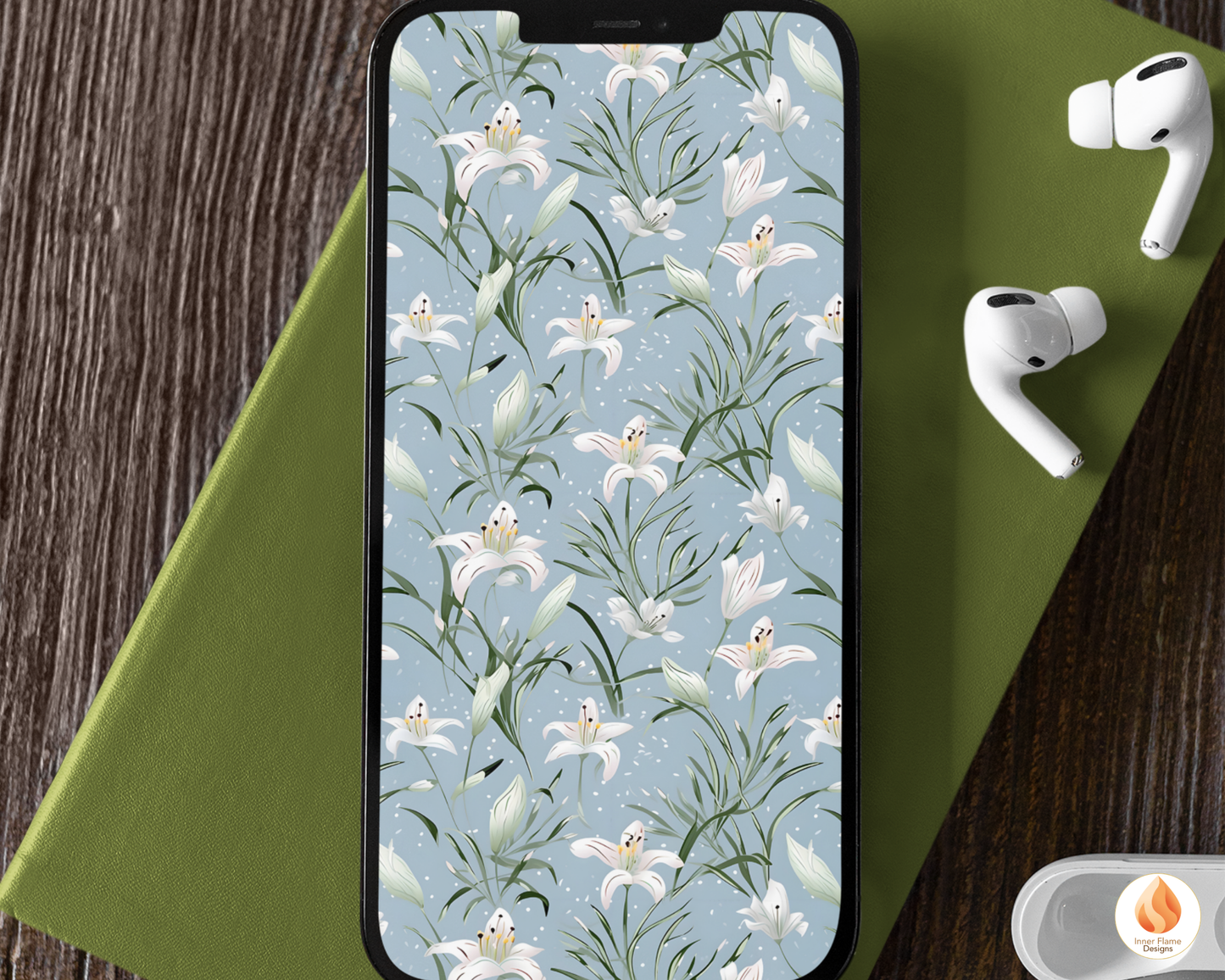 Tranquil Lily Floral Surface Patterns | Seamless Patterns for Wallpaper, Textiles, Packaging and Digital Designs