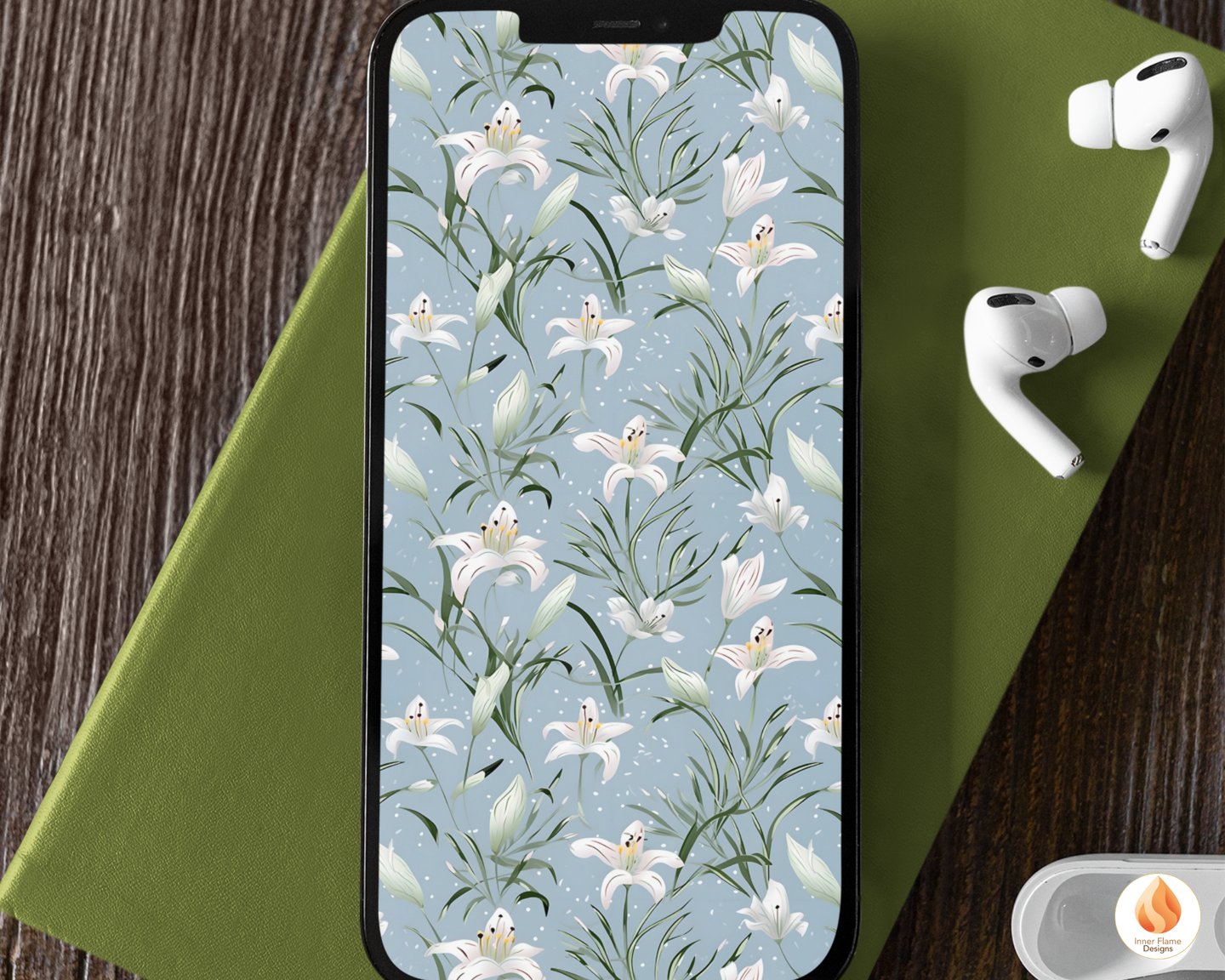 Tranquil Lily Floral Surface Patterns | Seamless Patterns for Wallpaper, Textiles, Packaging and Digital Designs