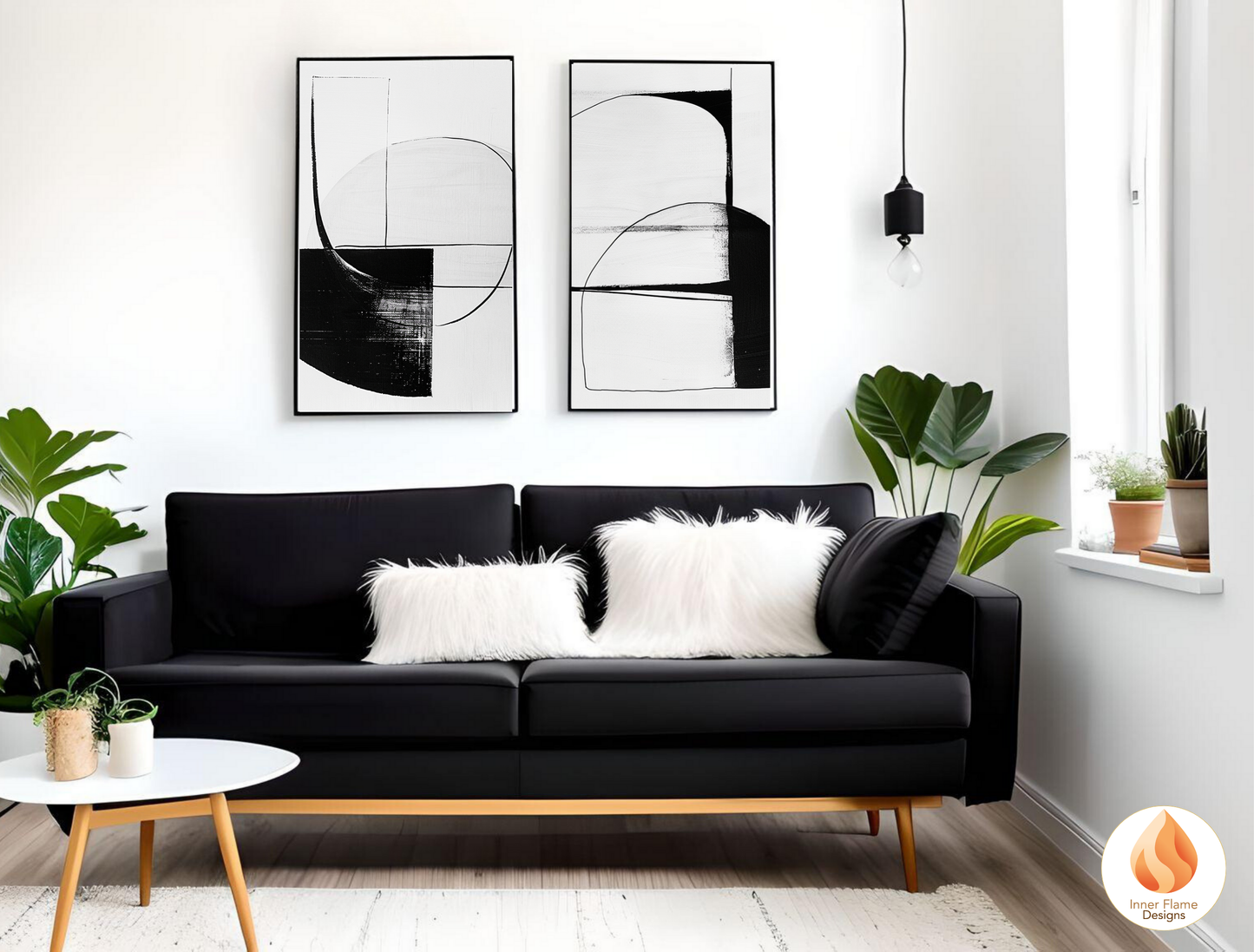 Monochromatic Line Art for Modern Home Design | Triptych Artwork (Series 1)