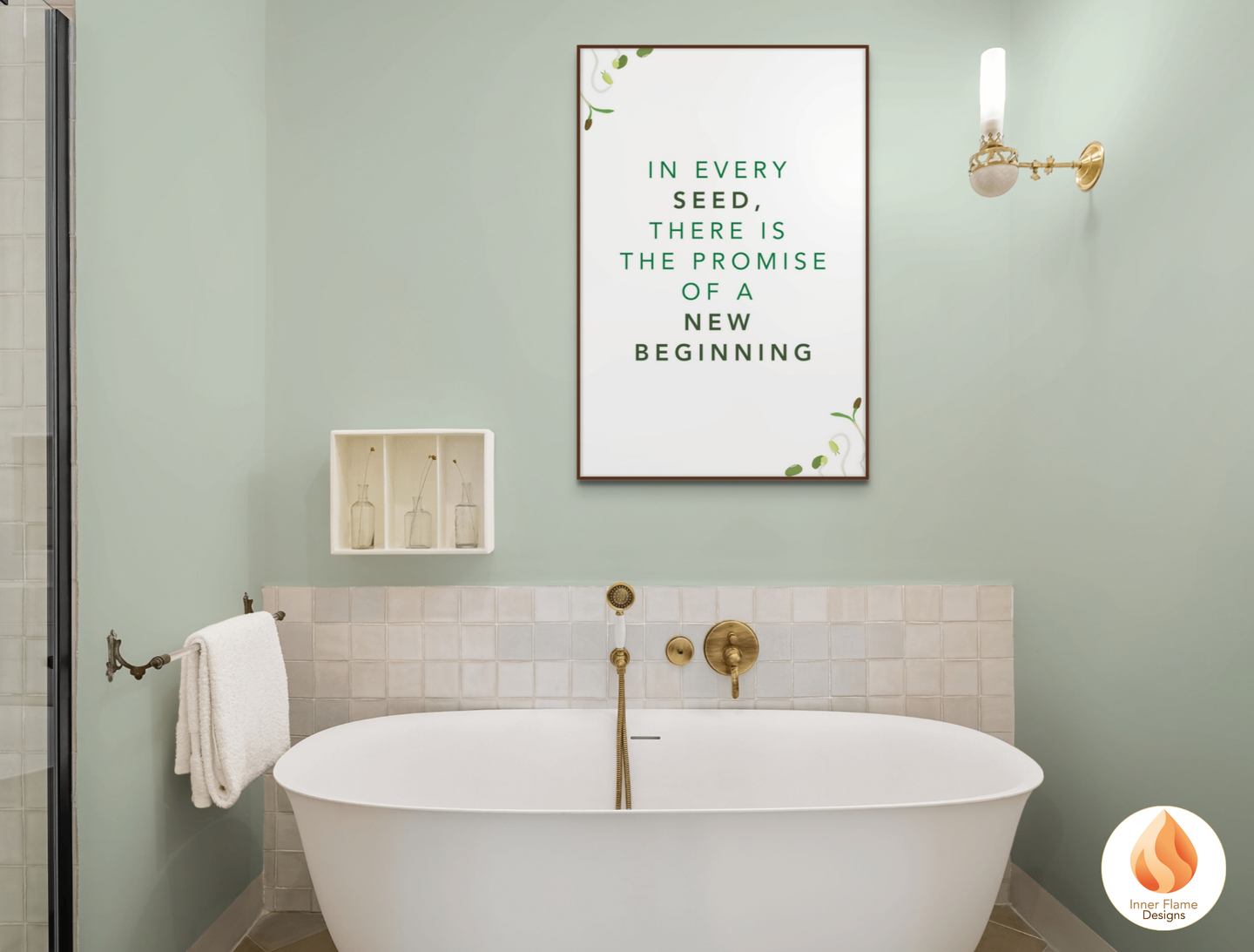 Motivational Poster with Nature-Inspired Quote 4 - "In Every Seed, There Is The Promise Of A New Beginning"