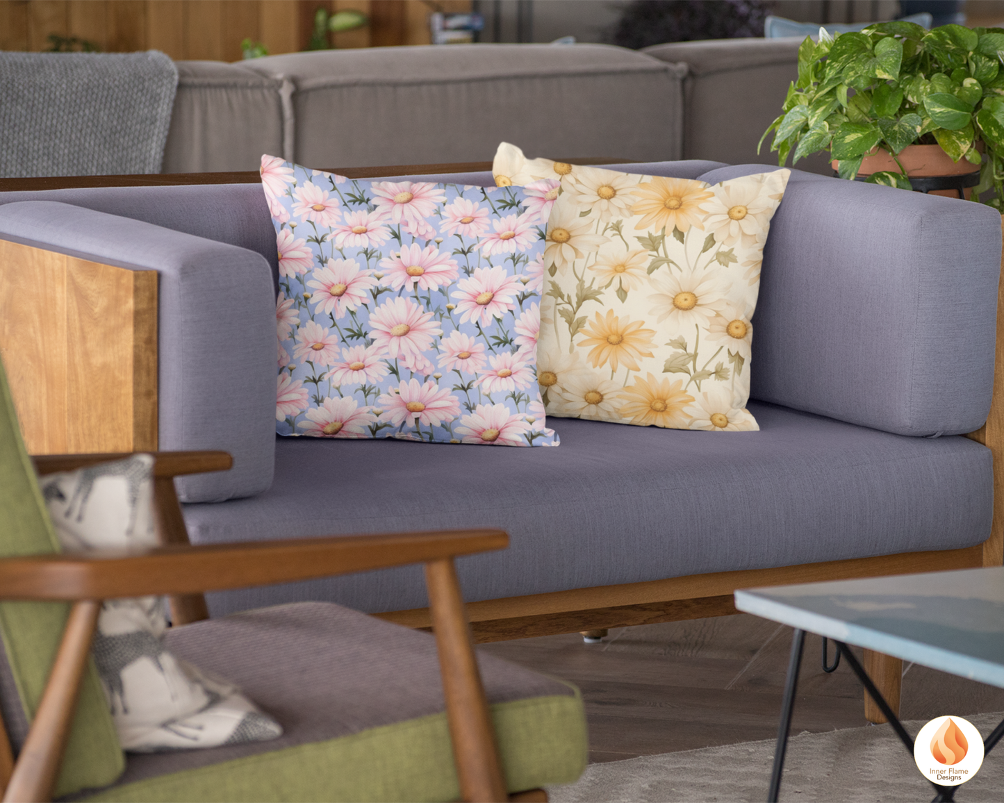 Watercolour Daisy Floral Surface Patterns | Seamless Patterns for Wallpaper, Textiles, Packaging and Digital Designs