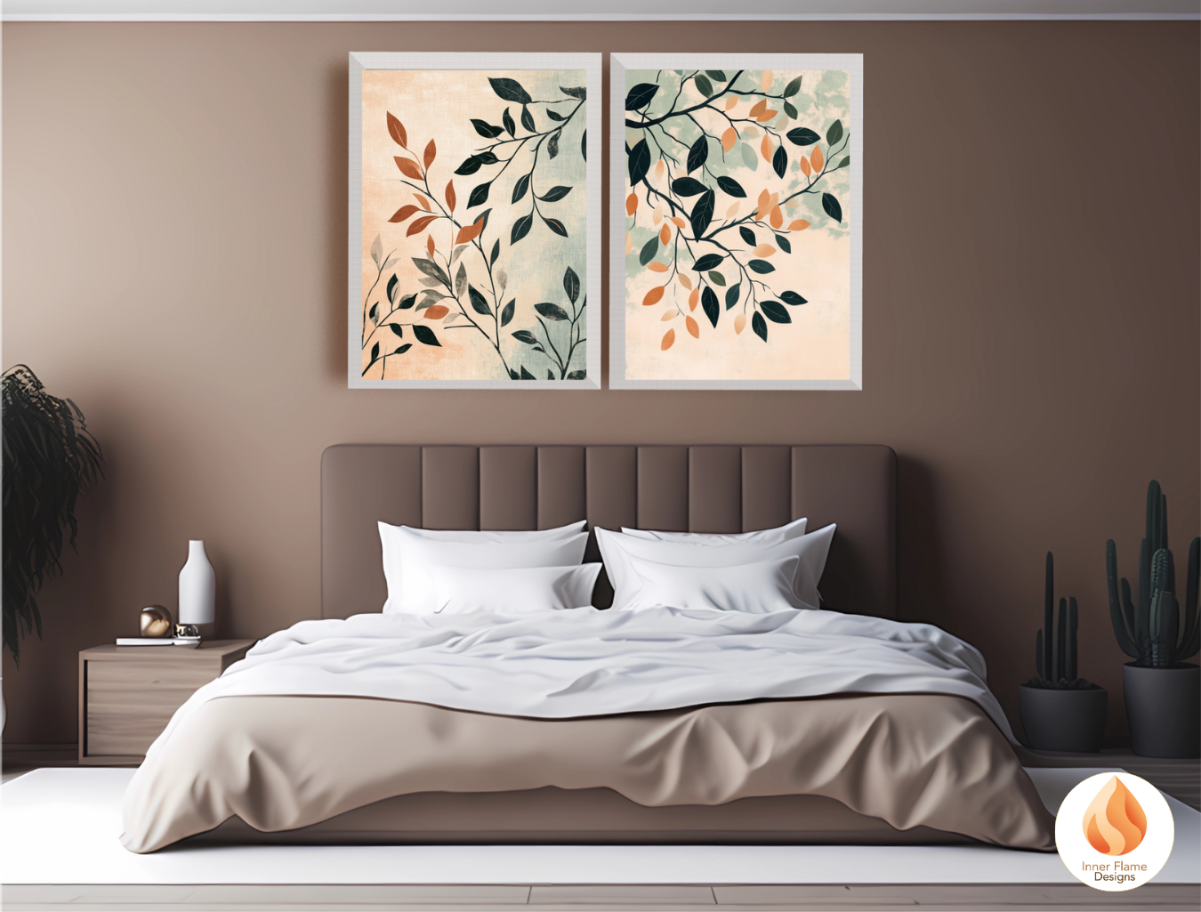 Elegant Botanical Art for Modern Home Design | Triptych Artwork