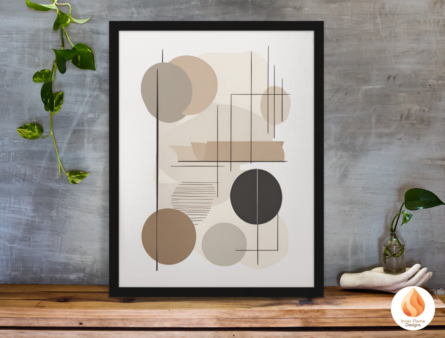 Classic Geometric Artwork for Modern Home Design | Diptych Artwork